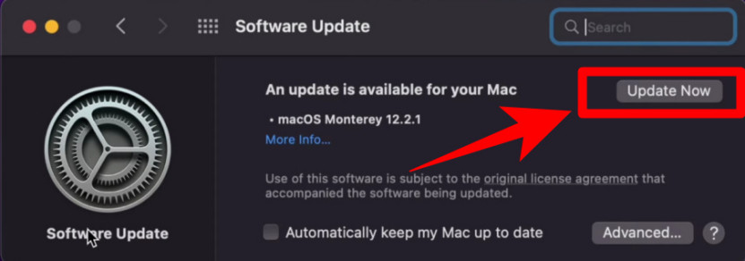 MacBook is not Up to Date