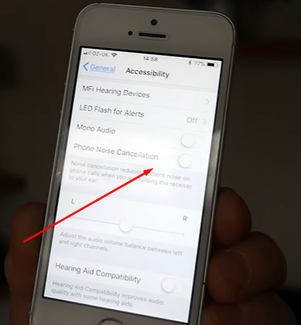 Disable the Noise Cancellation Feature on iphone