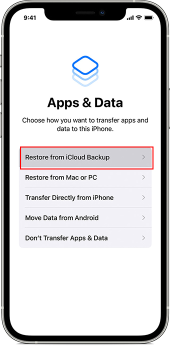 Restore the Most Recent iCloud Backup