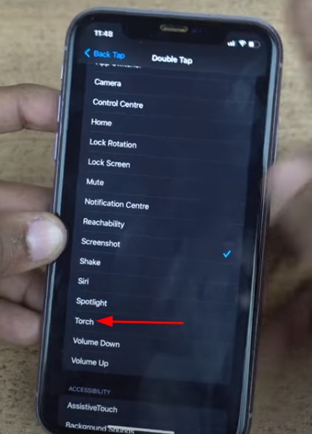Disable Flashlight from Back Tap Command