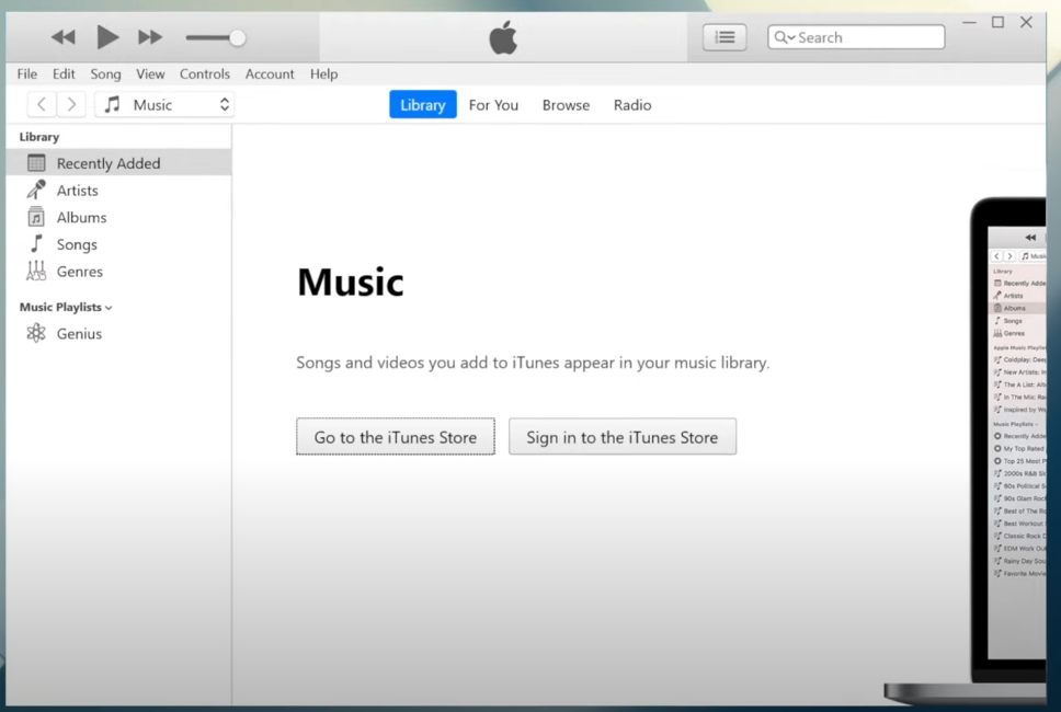 Run iTunes on your Windows or macOS