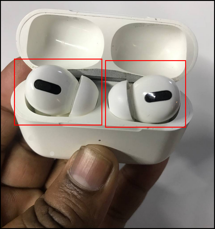 Place both earbuds in their case